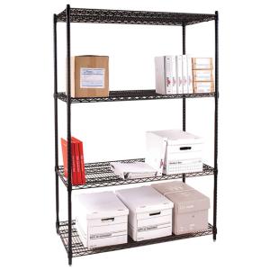 China Freestanding Commercial Wire Shelving Rack Epoxy Powder Coating factory