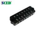 Panel Mount Terminal Connector Black 7.40mm 300V 20A 7P Feed Through Terminal