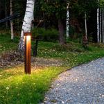 10W 12W Corten Steel Bollard Lights Rust Color Outdoor Decoration Lighting