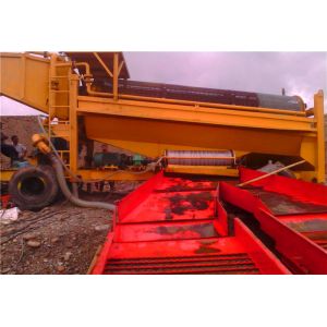 Gold washing trommel plant with jigger for diamond and chute for gold mining