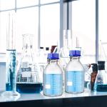 Lab Water Reagent Scientific 500ml Glass Round Media Storage Bottles With GL45