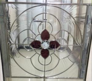 China 1.6M 21MM Decorative Glass For Living Room Triple Glazed Leadlight Door Solid factory