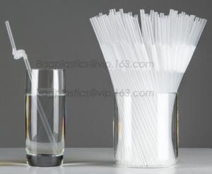 China Disposable cute plastic white straight drinking straw, PLA individually wrapped drinking Straws, PLA straws disposable on sale