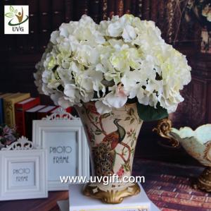 China UVG FHY22 White decorative fabric flower artificial hydrangea for wedding table decoration factory