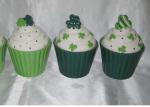 Hand Painted Ceramic Cupcake Jar , Patrick Design Ceramic Covered Jar Dolomite