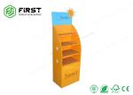 Customized Products Corrugated Floor Display Shelf , Supermarket Cardboard