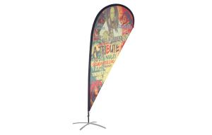 China Music Festival Advertising Feather Flags , Exhibition Beach Printed Teardrop Flags factory