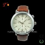 Hot sell luxury men curren watches for men with leather band and three bars