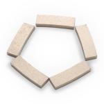 24*4.2*12mm Diamond Segments for Wet Stone Saw Parts Tips Customized Support OBM