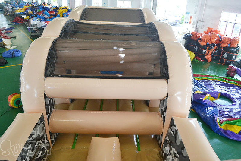 18M Camouflage Inflatable Obstacle Course Bounce House