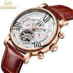 Fashion brand KINYUED tourbillion watch mechanical luminous hand automatic