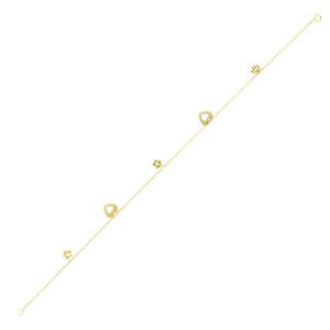 Design Your Own 18K Gold Anklet: Custom Names and Initials