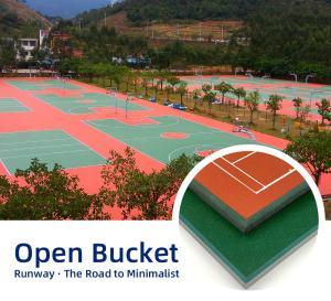 China Harmless Odorless Silicon PU Flooring Anti Slip Sport Flooring Red factory
