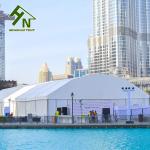 Huge Curved Shape Temporary Glass Marquee Tent PVC 3 To 50m Wide