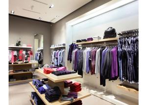 China Garment Shop Fittings Space Saving With Display Shelf factory
