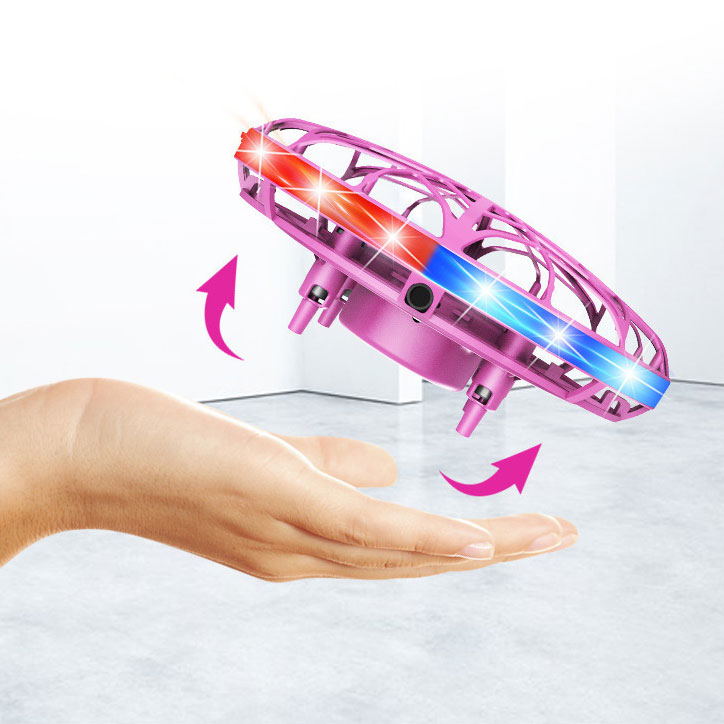 PVC Colorful UFO Gesture Intelligent Sensing Aircraft Spinning Gyroscope Children's Magical Flying Ball