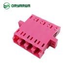 Flange Ceramic Sleeve LC Fiber Optic Adapter One Piece Type For CCTV System