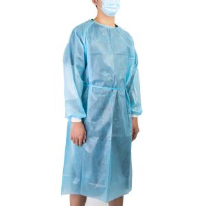 China Hospital EN13795 25G Disposable Isolation Gowns factory