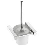 Sus304 Stainless Steel Toilet Brush Holders Glass Rust Resistance Polished