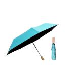 Wooden Handle Three Folding Umbrella 7 Fiberglass Ribs