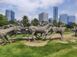 Modern Bronze Horse Statue , Outdoor Bronze Sculpture Public Decoration
