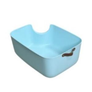China Easy Clean Pellet Cat Litter Box PET Small Litter Box Blue Grey factory