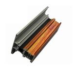 Grey Aluminum Extrusion Profiles , Quality Light Aluminum Sliding Door Profile