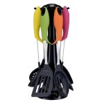 Sustainable Rotating Stand Kitchen Gadgets Nylon Kitchen Utensils Set with