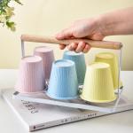 Nordic Style 170ml Ceramic Espresso Cups Colorful Stoneware Tea Travel Cup