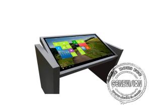 China New Type 46''55''65'' Indoor Touch Screen Kiosk Adjustable View Multi Touch Table factory