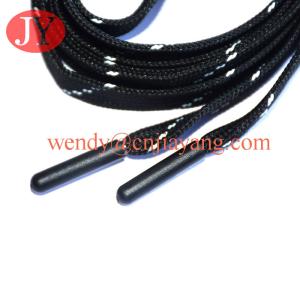 China high quality custom logo shoelace with metal aglets factory