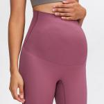 High Stretch Pregnant Women Yoga Pants Nylon Wrapped Maternity Workout Leggings