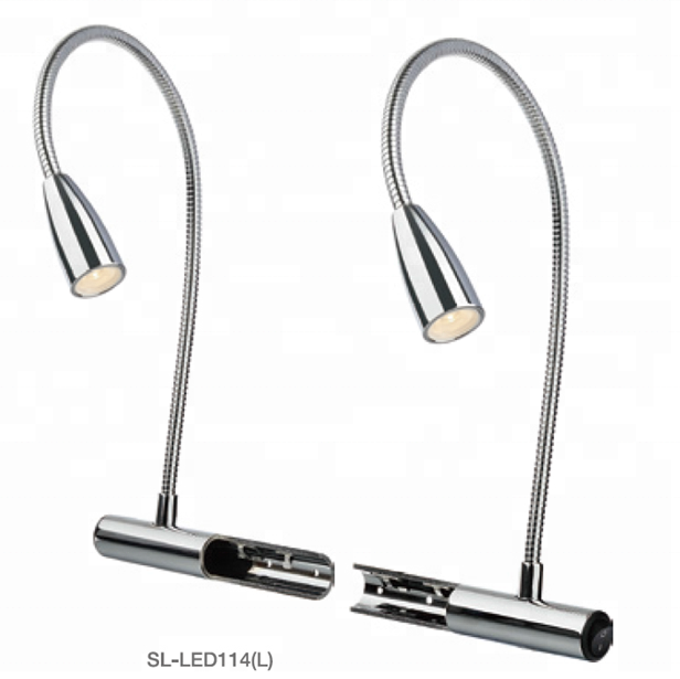 80 Ra Color Rendering Flexible Gooseneck LED Bedside Reading Light with On-off Switch