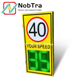 China Solar Powered LED Radar Speed Limit Sign with Lithium Battery and IP54 Rating factory