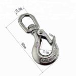 316 Stainless Steel Swivel Eye Crane Hook for Heavy Duty Marine Water Treatment