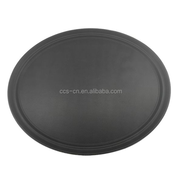 12*16inch Nonslip Rectangle Plastic Tray Large Recycled Plastic Plates Rubber Serving Tray For Hotel