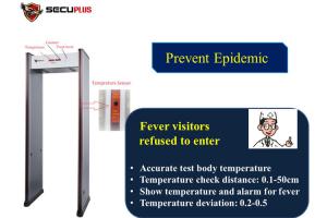 China 18 Zone Archway Metal Detector , Walk Through Scanner Temperature Testing 50/60Hz factory
