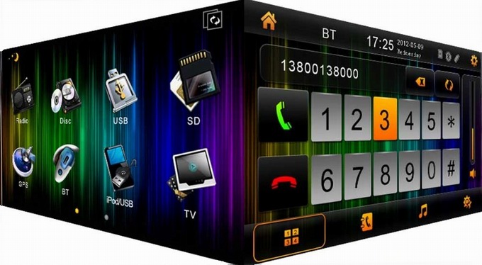 Autoradio bluetooth PIP GPS iPod USB SD for Universal car DVD OCB-6952