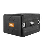 Twist Latches PE 20" Depth Rack 8u Flight Case Black Dust Proof