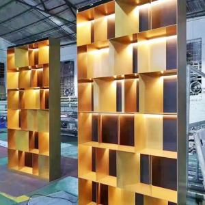 China TUV Rustproof Office Metal Display Cabinets Hairline Bead Blasted Finish on sale