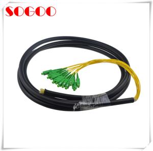 China 5.0mm Diameter Outdoor Fiber Patch Cable Armored Fiber Optic Cable Black Color factory