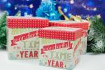 Customzied size Christmas valentine rectangle and tree shape rigid paper gift