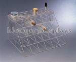 Customized Counter Top Acrylic Cosmetic Organizers With Slot Pocket