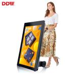 Outdoor capacitive touch lcd portable with wheels display advertising digital