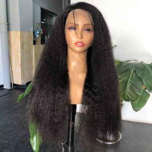 China 12A Kinky Straight 13x6 HD Lace Wig Frontal Human Hair Customized factory