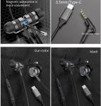 Type C Plug 42db Wired Stereo Gaming Headset With Double Microphone
