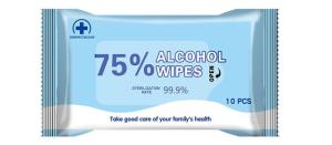 China Antibacterial Disposable Wet Cotton Alcohol Wipe Pads Biodegradable factory