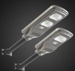All In One LED Solar Street Light , Outdoor Solar Floodlight ABS With Steel Pole