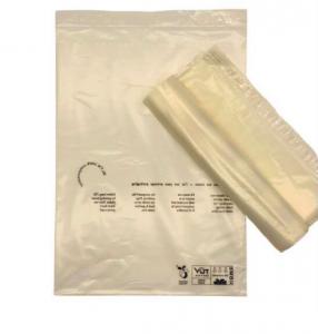 China Self Adhesive PLA Biodegradable Cornstarch Bags For Garment Packaging on sale