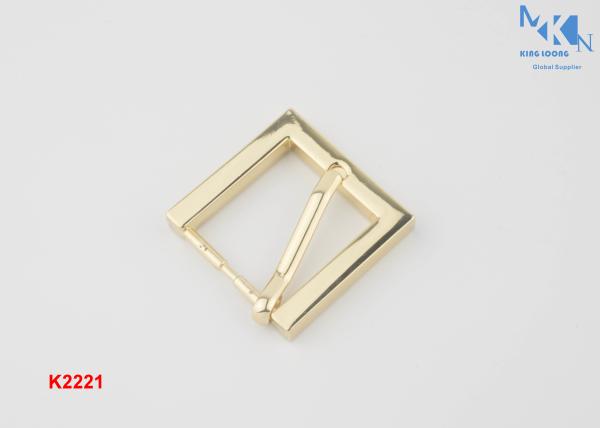 Zinc Alloy SMetal Belt Buckle Heal Bar Roller Pin Belt Buckle Light Gold Color